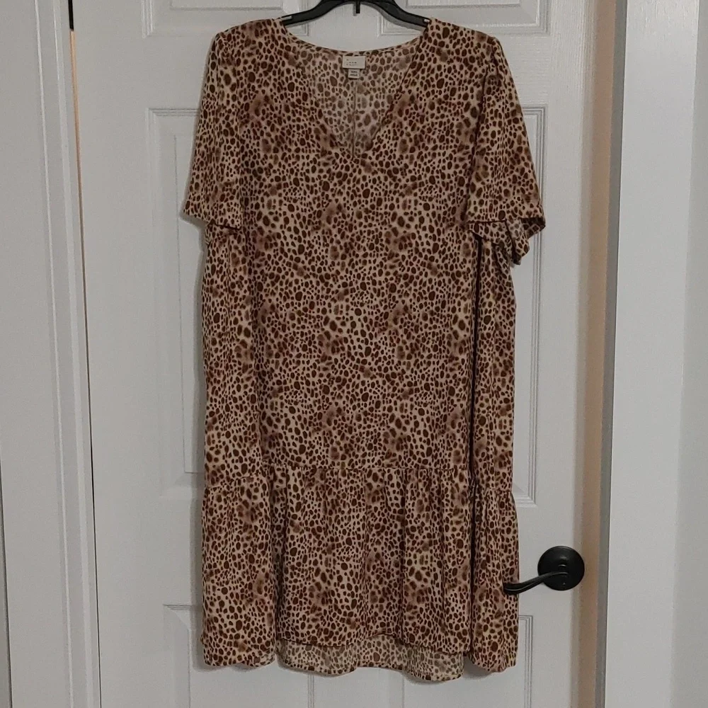 A New Day Leopard Print Dress 2xl Plus Size - Picture 3 of 7